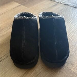 BearPaw Black Suede Slip-On Shoes